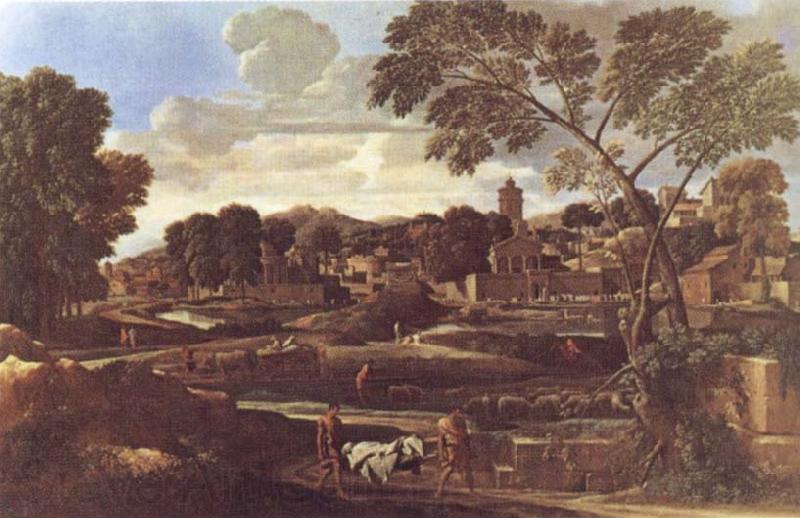 Nicolas Poussin Landscape with the Funeral of Phocion Norge oil painting art